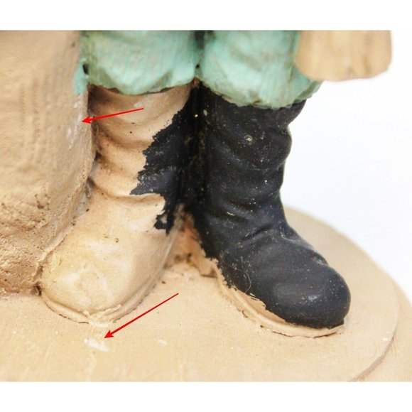 VTG 1990 Wood Look Carved Irish Santa Claus Figurine Art Craft Holiday - Picture 10 of 10